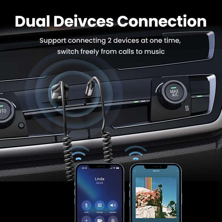 Bluetooth Aux адаптер UGREEN для авто