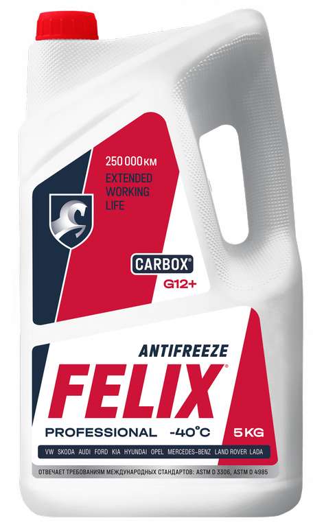 Антифриз Felix carbox G12+ 5кг (+272 балла на счет)