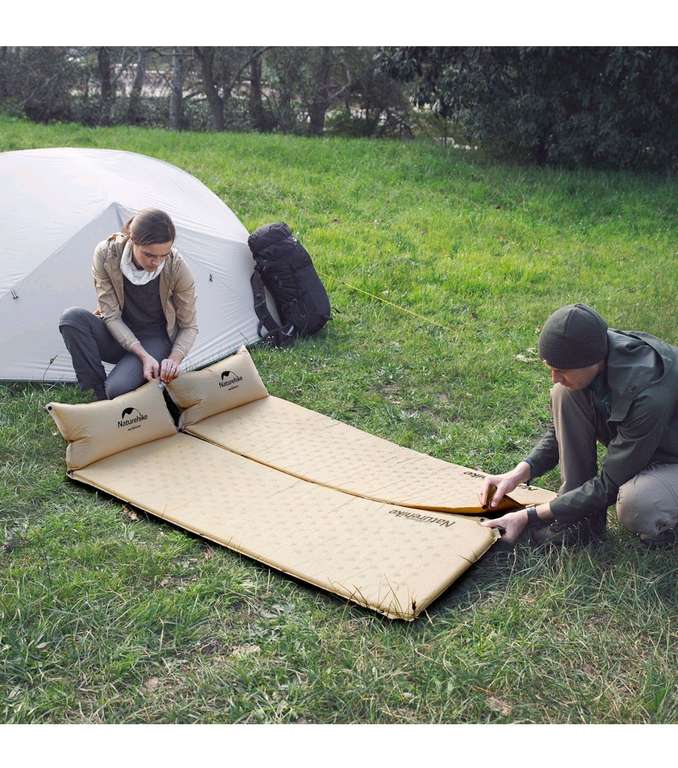 Спальный мат Naturehike самонадувающийся с подушкой (185см)