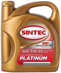 Моторное масло SINTEC PLATINUM SAE 5W-30 API SP, ACEA C2/C3