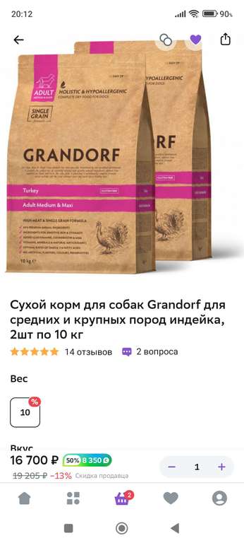 Сухой корм для собак Grandorf 20кг (+ возврат 50% спасибо)