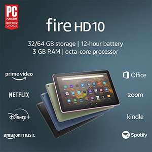 Планшет Amazon Fire HD 10, 1080p Full HD, 32 GB, 2021 (из-за рубежа, нет прямой доставки)