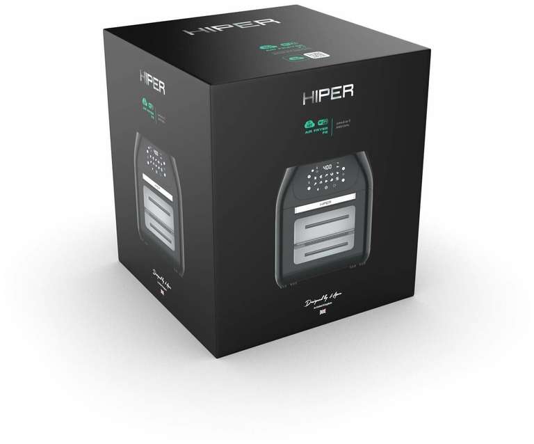 Умный аэрогриль HIPER IoT Air Fryer F2 (1700 Вт, 10 л, программ - 9, таймер на - 1440 мин)