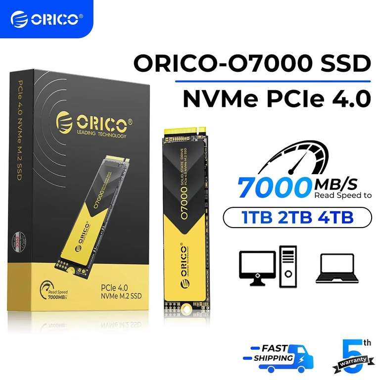 Твердотельный накопитель ORICO O7000 1ТБ (7000мб/с)