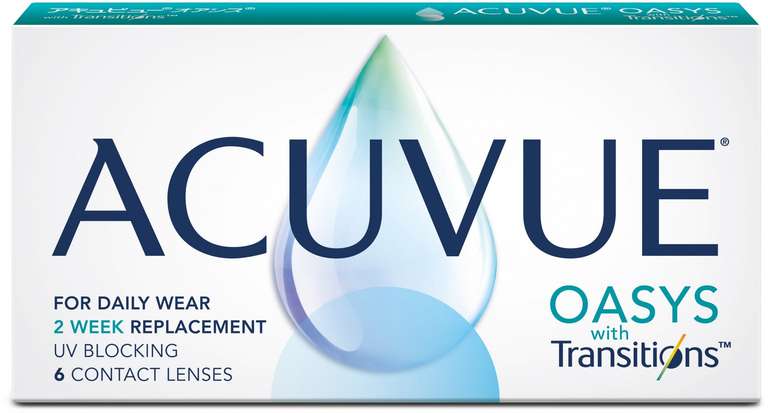 Линзы Acuvue Oasys with Transitions, 6 шт., например, R 8,4, D -3,5.