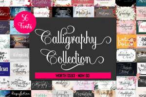 Набор шрифтов Calligraphy Collection от Creative Fabrica бесплатно