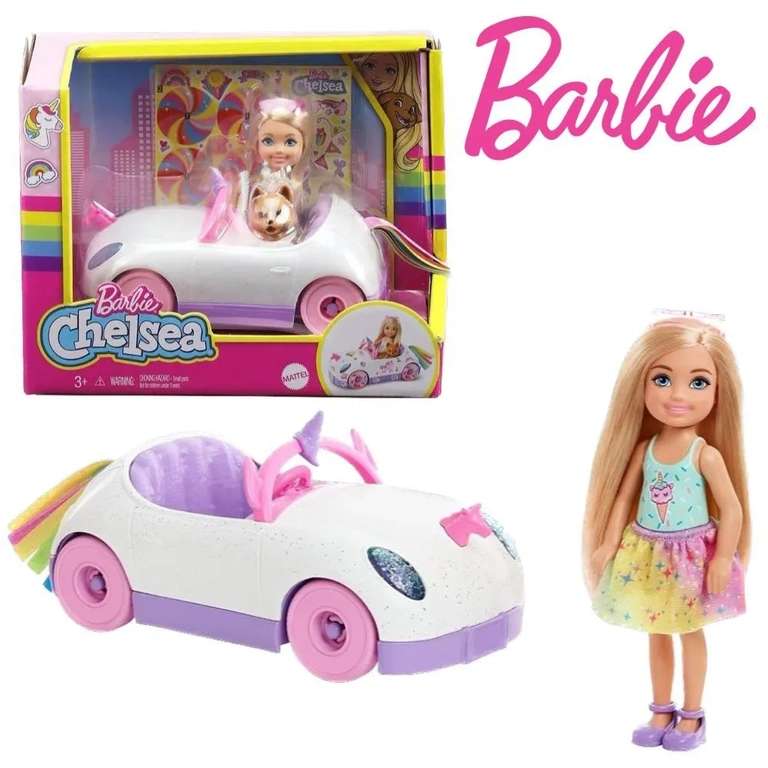 Кукла-блонд Barbie Club Chelsea (+ наклейки и аксессуары)