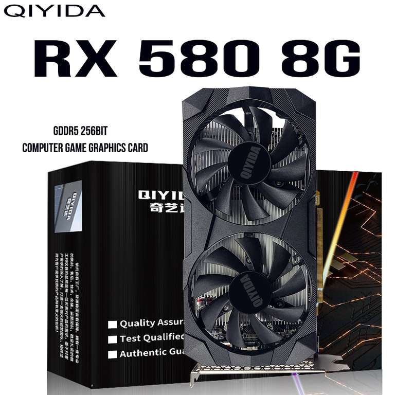 Видеокарта QIYIDA AMD RX580 2048SP 8gb