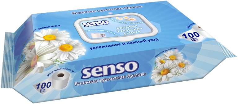 Senso влажная туалетная бумага 100 шт (новый продавец)