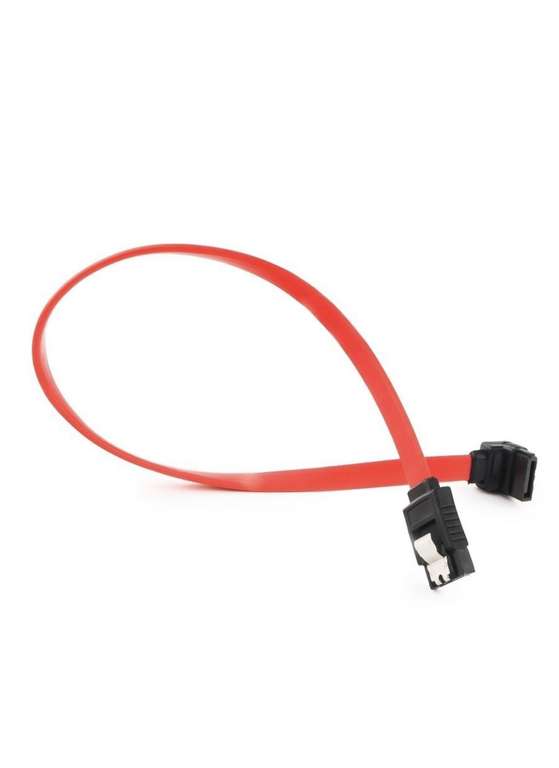 SATA 3 кабель 7 pin угловой с защелками 0.3 м.