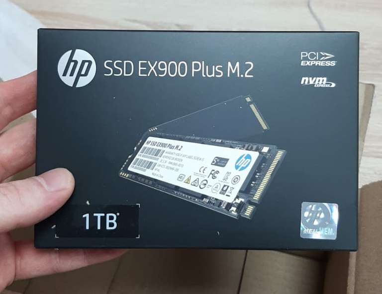 1 ТБ Внутренний SSD диск HP EX900 Plus (3300/2700MBs, 3D NAND) цена с озон-картой