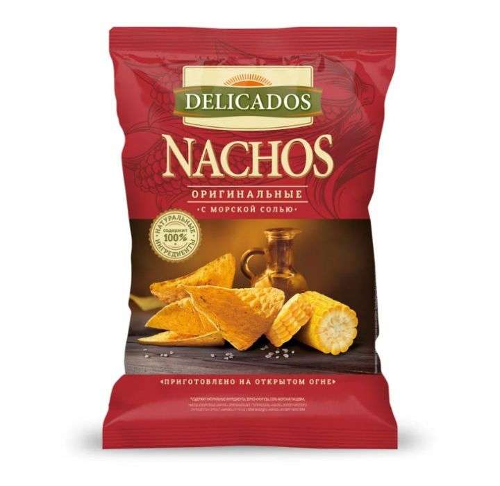 [МСК] Чипсы кукурузные Delicados Nachos, оливки паприка, оригинальные 150г
