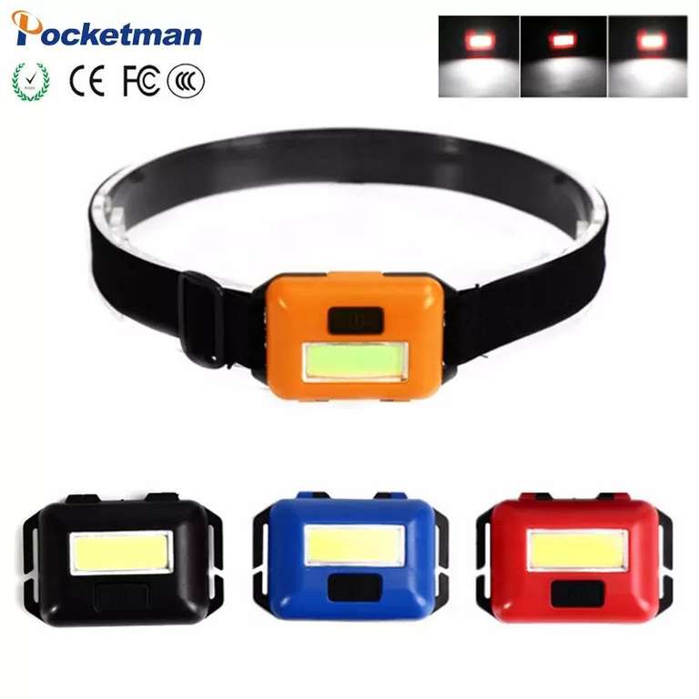 Налобный фонарь с 3 режимами от Pocketmаn