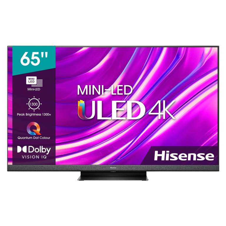 Телевизор HISENSE 65U8HQ, 65", UHD 4K, Smart TV (возврат до 27680 баллов)