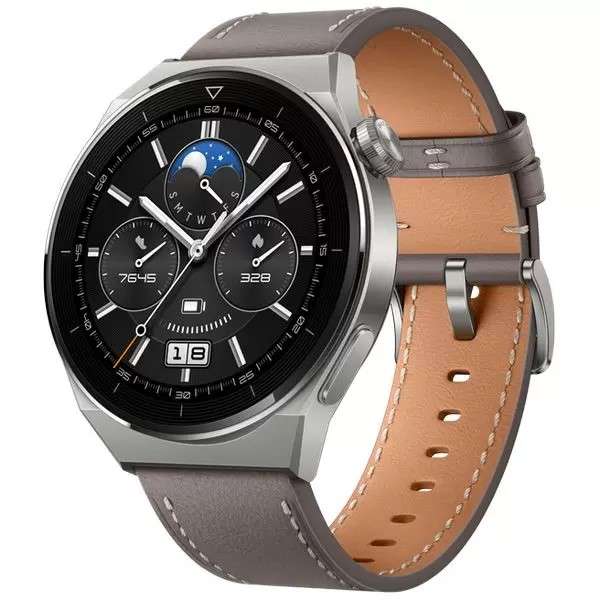 Смарт-часы Huawei GT 3 Pro ODN-B19 Light Titanium / Gray Leather (10104 спасибо возврат)