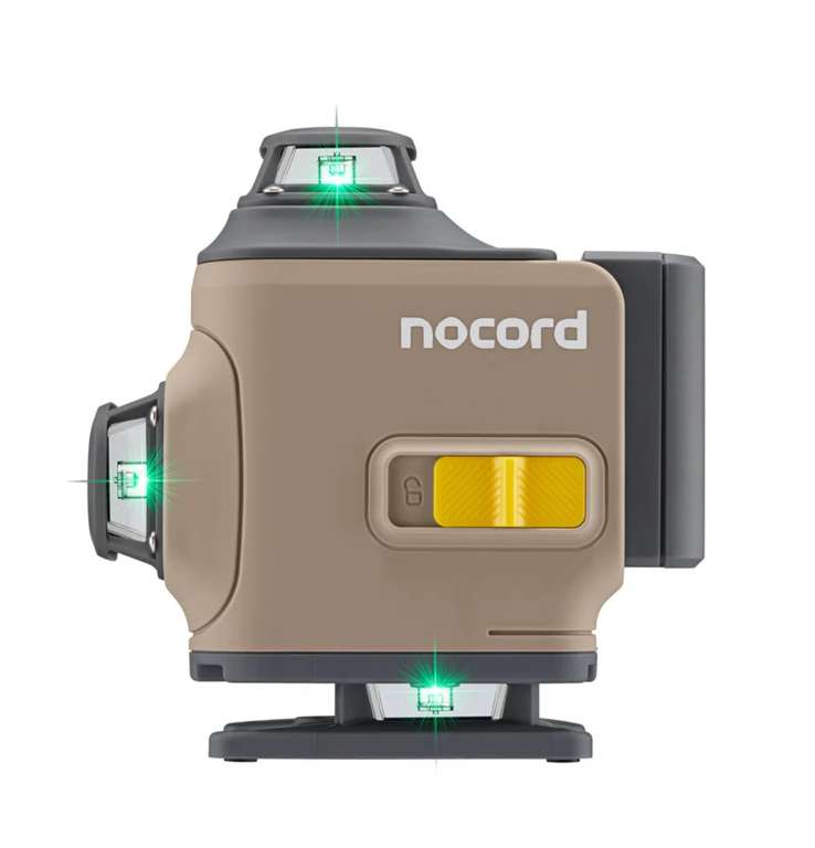 Уровень лазерный Nocord, 4х360, с аксессуарами в сумке (карта Альфа банка)