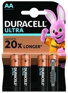 Батарейка щелочная Duracell Ultra, АА, 4 шт.