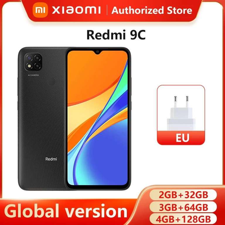 Телефон Xiaomi Redmi 9c 4/128 global (при оплате через Qiwi ~8105₽)