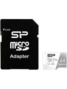 Флеш карта microSD 64GB Silicon Power Superior A2