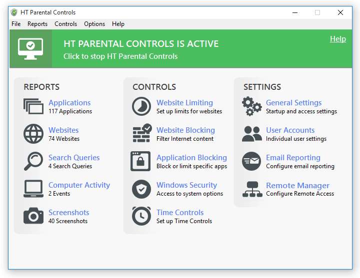 [PC] HT Parental Controls 20 - программа для родительского контроля