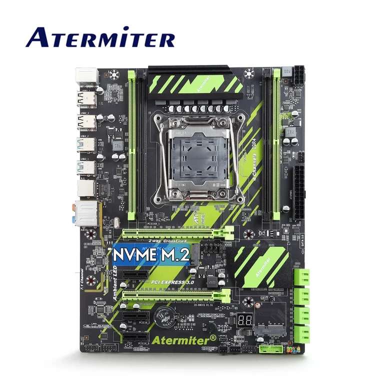Материнская плата Atermiter Intel X99 LGA 2011-3 + E5 2690V4 (14 ядер/28 потока) + 32 Гб DDR4 3200МГц REG ECC NVME M.2 (из-за рубежа)