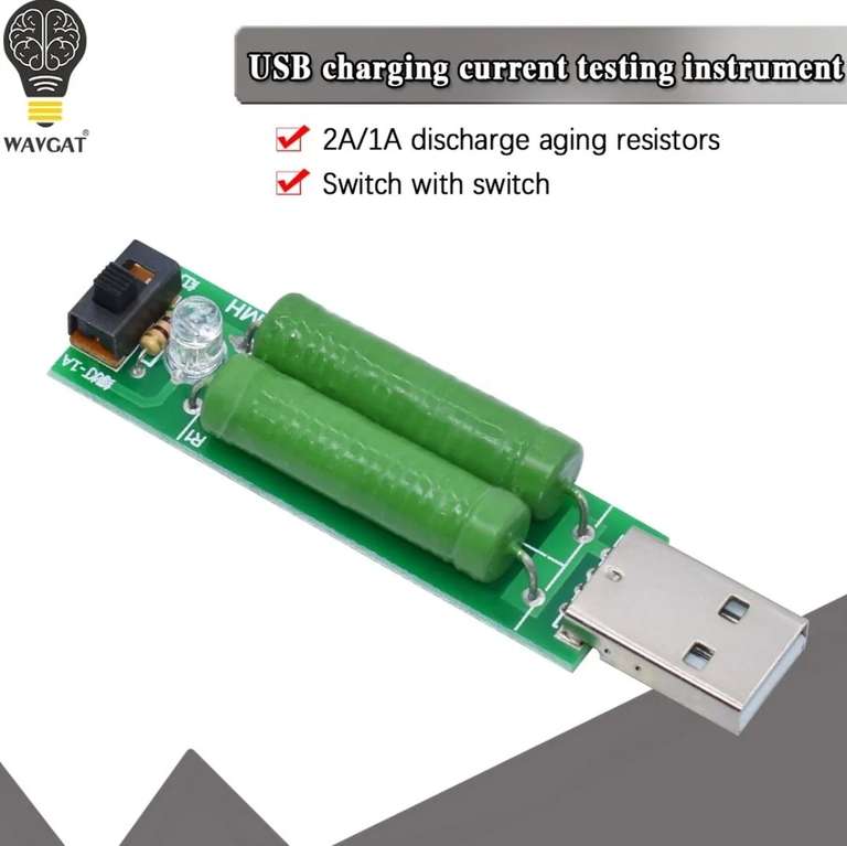 USB-нагрузка WAVGAT 1/2 А с переключателем