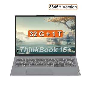 Ноутбук Lenovo ThinkBook 16+, 32 ГБ ОЗУ, 1 ТБ SSD, AMD Ryzen 8845H, 8 ядер, 16 потоков, Radeon 780M, 16 дюймов 2.5K, 120 Гц, Windows 11