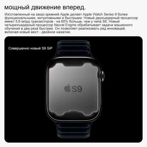 Умные часы Apple Watch Series 9 41MM, 41mm, черный (из-за рубежа)