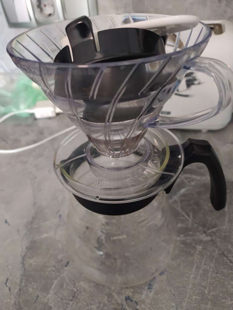 Кофейный набор HARIO VCND-02B-EX: чайник + воронка, чёрный