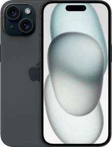 Смартфон Apple iPhone 15 128 Гб nano-SIM + eSIM Black (+ возврат 44%, 41 357 СберСпасибо)