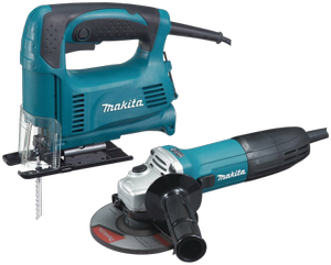 Набор инструментов Makita DK0122: Лобзик 4326, УШМ GA5030