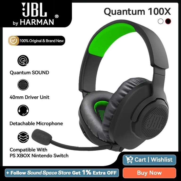 Наушники JBL Quantum 100P/100X