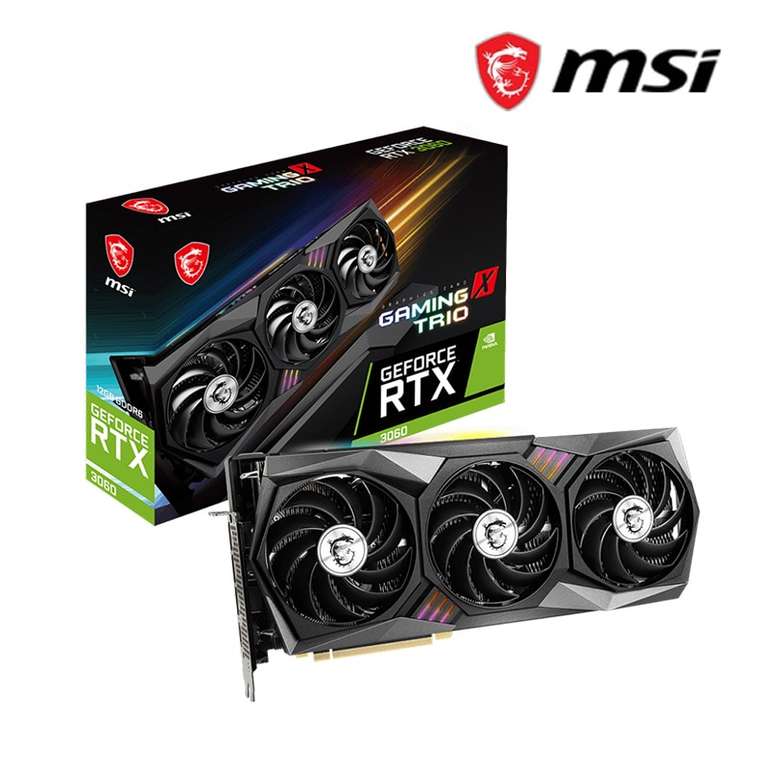 Видеокарта MSI GeForce RTX 3060 GAMING 12G X Z TRIO VENTUS 192 256bit GDDR6
