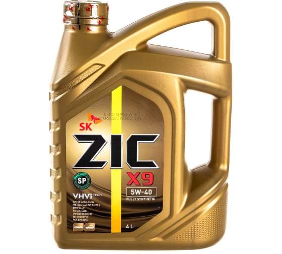 Моторное синтетическое масло ZIC X9 5w40, 4 л.