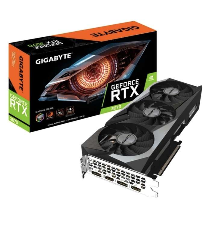 Видеокарта Gigabyte GeForce RTX 3070 GAMING OC LHR при оплате через СБП