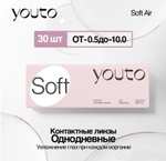 Одноразовые (однодневные) контактные линзы Youto, 30 шт.