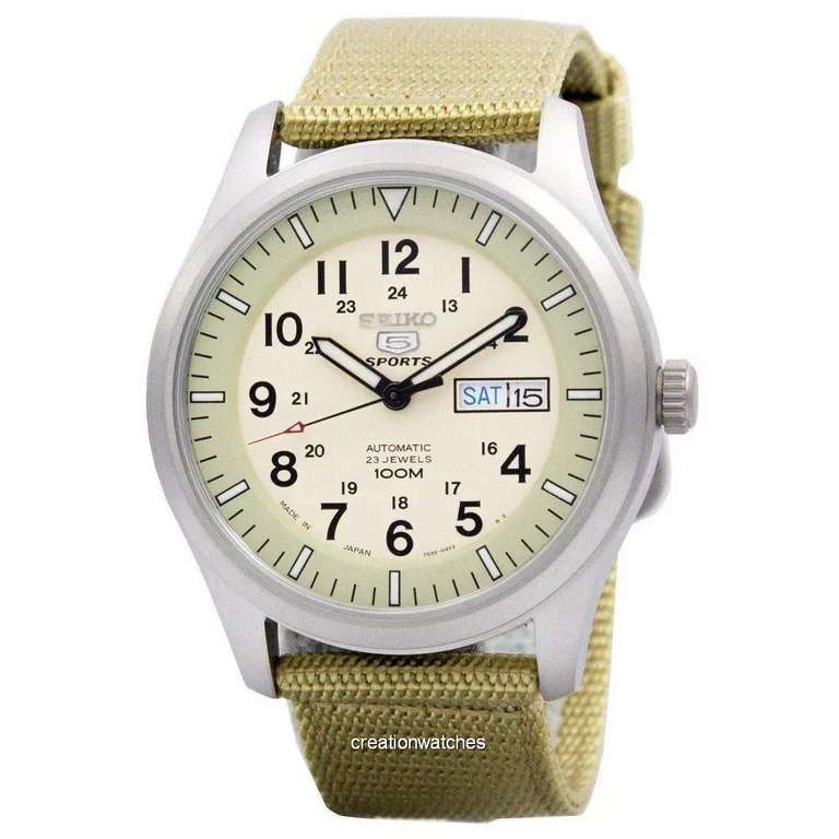 Часы Seiko 5 Military Automatic Sports SNZG07 SNZG07J1 SNZG07J, с автоподзаводом