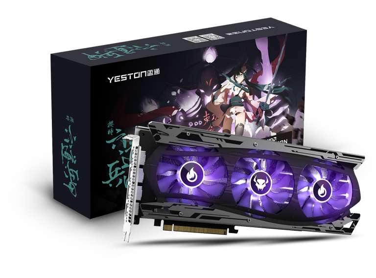 Видеокарта YESTON Radeon RX 6700 XT 12GB SAKURA Six Weapons