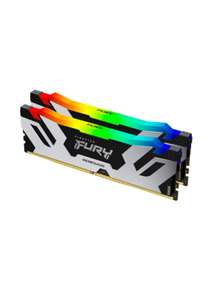 Оперативная память Kingston Fury Renegade Silver RGB DDR5 6400 МГц 2x16 ГБ (KF564C32RSAK2-32) (цена с ozon картой)