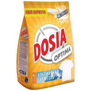 Стиральный порошок Dosia Optima Альпийская свежесть, 4 кг (180₽/3кг по акции 2=3)