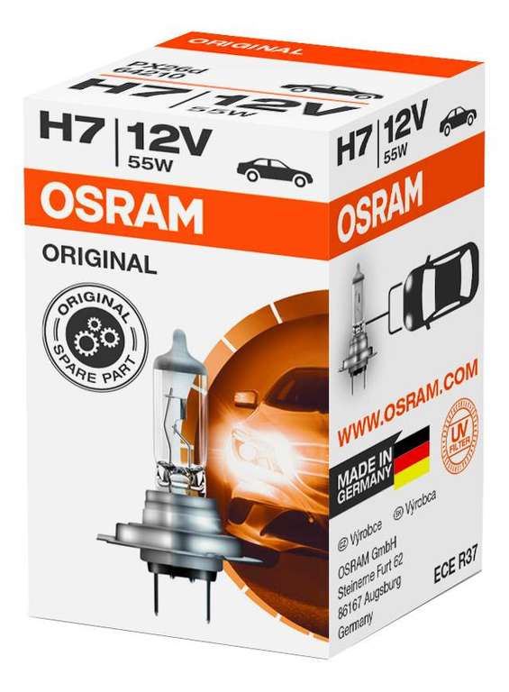 Галогенная лампа Osram H7 (55W 12V) Original Line