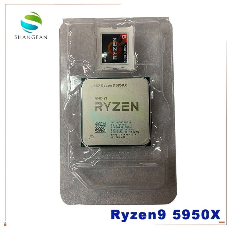 Процессор AMD Ryzen 9 5950x (16 ядер, 32 потока, новый)
