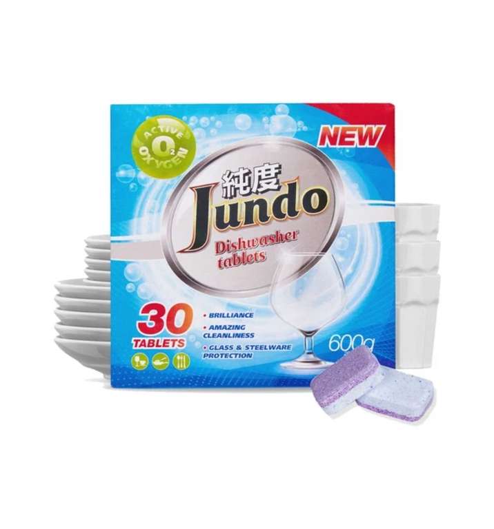 Таблетки для посудомоечной машины Jundo Active Oxygen, 30 шт., 0.6 кг