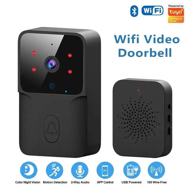 Беспроводной умный дверной звонок ONENUO ML1T-Black с функцией видеовызова и Wi-Fi