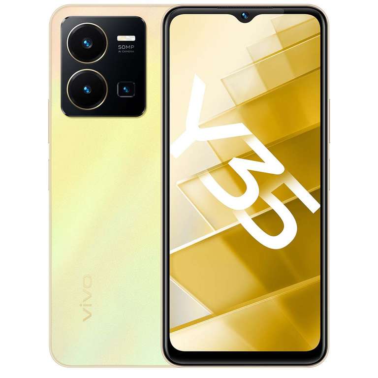 Смартфон vivo Y35 4/128Gb Dawn Gold