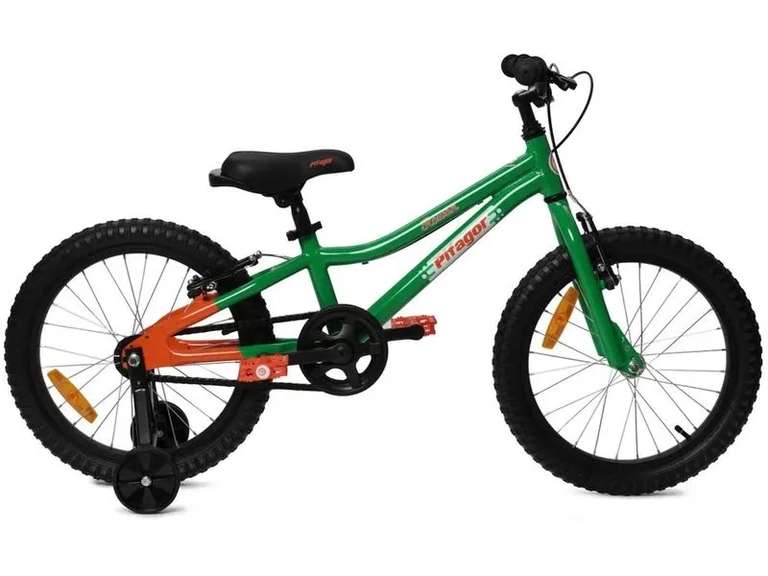 Детский велосипед Pifagor Rowan 18, год 2023, цвет Зеленый-Оранжевый (цена с ozon картой)