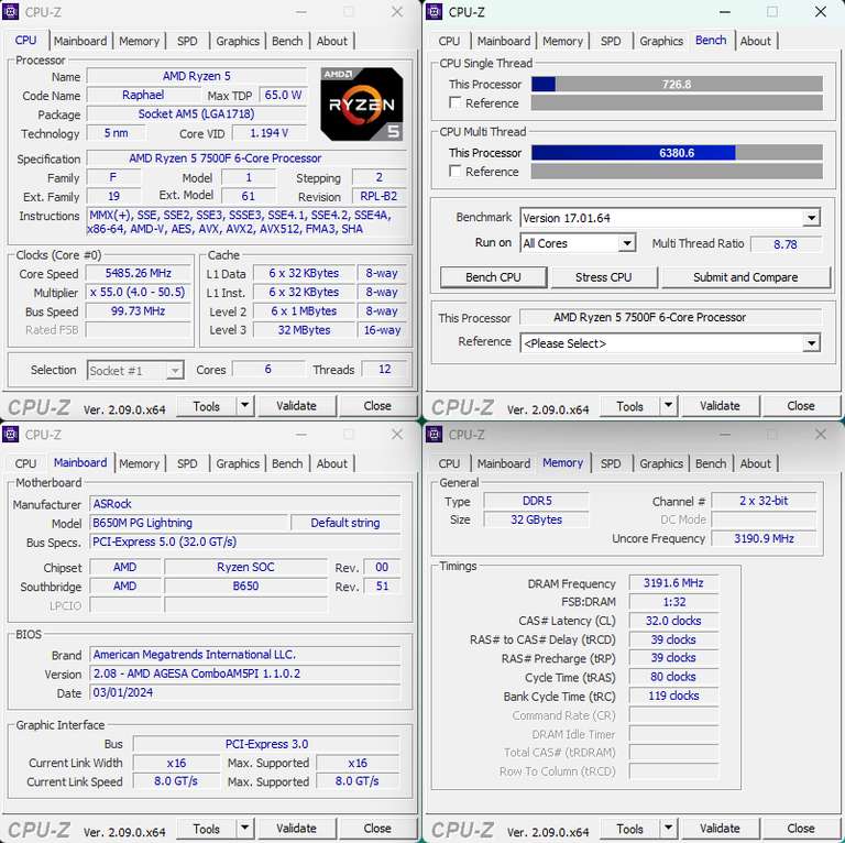 Процессор AMD Ryzen 5 7500F