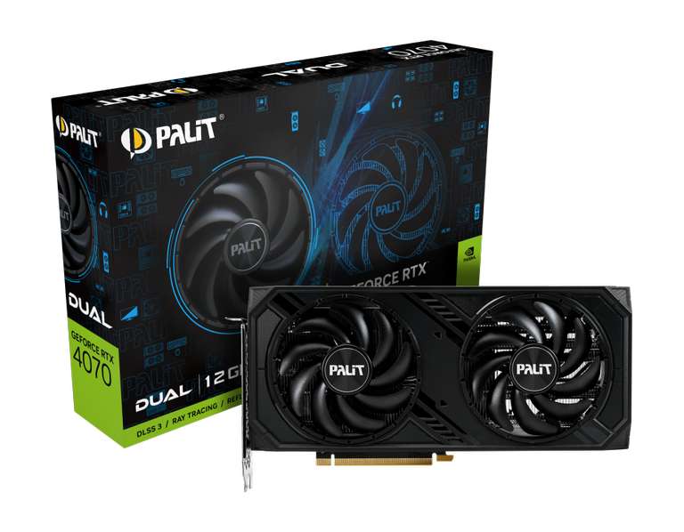 Видеокарта Palit GeForce RTX 4070 Dual 12 ГБ (NED4070019K9-1047D)