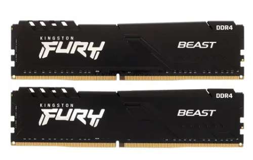 Оперативная память DDR4 Kingston Fury Beast 2x8, 3666 мгц (Low Profile, Radiators)