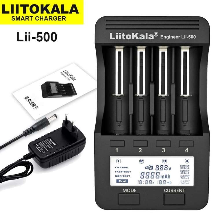 Зарядное устройство Liitokala для батарей AA AAA типа (через Qiwi ~ 1500₽)